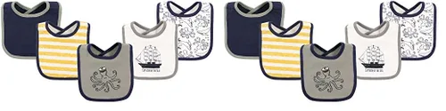 Vista 56 de Hudson Baby Baberos unisex de algodón para bebé, nube rosa, talla única (paquete de 2)