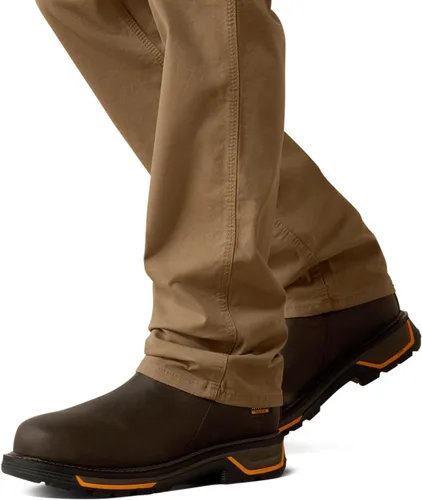 Vista 6 de ARIAT Pantalón Rebar M4 Durastretch de ajuste relajado para hombre, hecho para ser resistente y apilable de pierna recta caqui Field