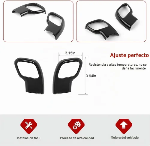 Vista 3 de Jimen Compatible con Ford F150 2015-2020, Cubierta de Perilla de Palanca de Cambios Accesorios de Acabado Interior (Negro)