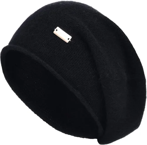 Vista 22 de jaxmonoy Slouchy Knit Beanie Hat for Women Winter Soft Warm Ladies Laightweight Slouch Knitted Skull Beanies Cap Verde aguacate