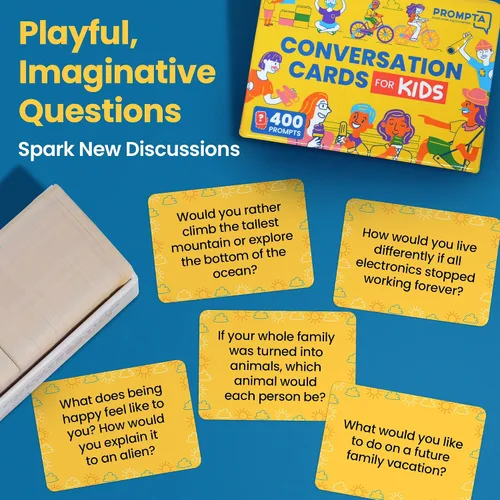 Vista 6 de 400 tarjetas de conversación para niños: involucra a los niños, ríe y acércate más durante la cena familiar, la noche de juegos y los viajes por