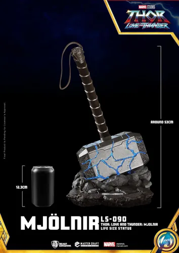 Vista 3 de Beast Kingdom Thor: Amor y trueno: Mjolnir LS-090 Estatua de tamaño real