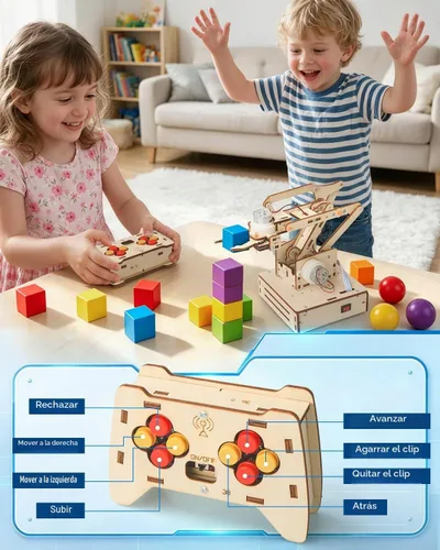 Vista 9 de Kits de brazo robot, robótica para niños de 8 a 12 años, 14 a 16 años, juguetes STEM, proyectos de circuitos de construcción, experimentos