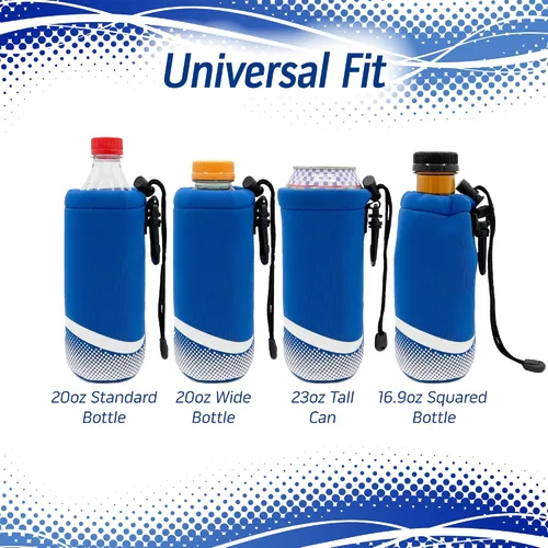 Vista 2 de Proactive Sports Soporte de botella de neopreno con cordón y clip de bolsa para botellas de 16-20oz