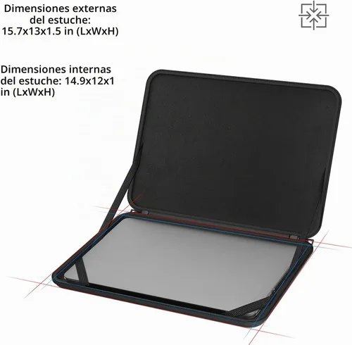 Vista 2 de Smatree Funda rígida de EVA de 16 pulgadas para portátil de juegos Negro para Alienware M16 R1 de 16 pulgadas