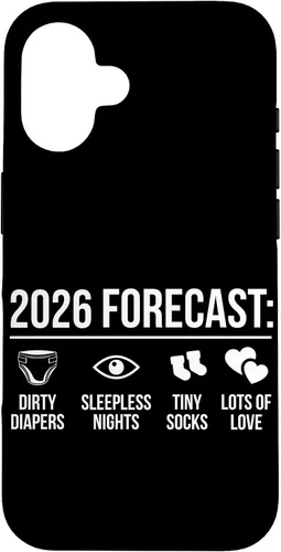 Vista 32 de Funny New Parents Future Mom Dad to Be 2026 Expecting Couple Case for iPhone 17