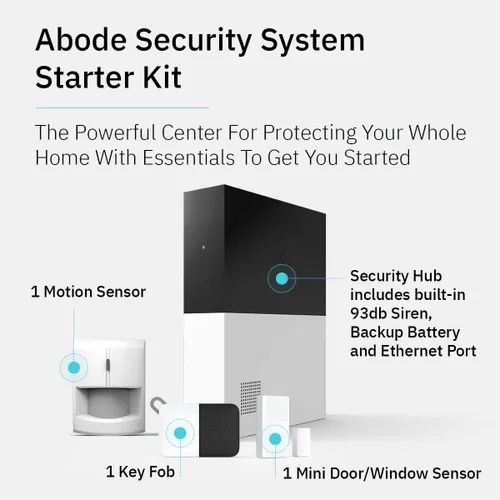 Vista 7 de Abode - Sistema de Seguridad Inteligente Inalámbrico de 4 Piezas - Funciona con Dispositivos Apple HomeKit, Z-Wave y Zigbee - Expandible