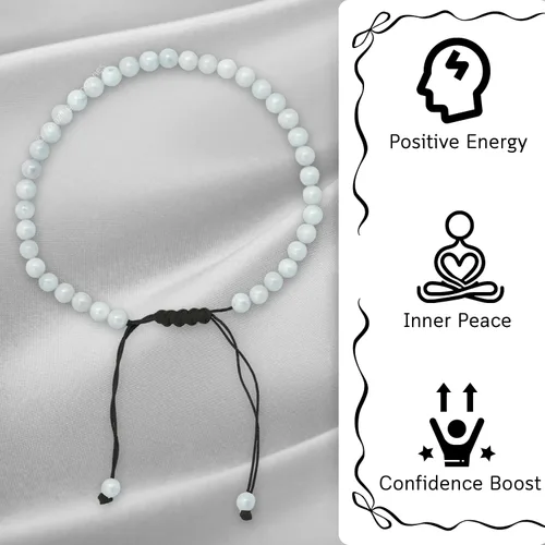 Vista 192 de Amazing Gemstone Crystal Anklet Ankle Bracelets for Women - Waterproof Beaded Healing Crystal Anklets, Plus Size Chakra Gemstone Bead Anklet