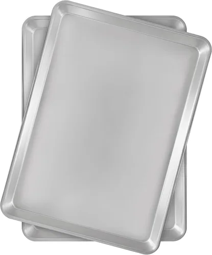 Vista 10 de Fat Daddio's - Bandeja para hornear de media hoja de aluminio natural SP-HALF