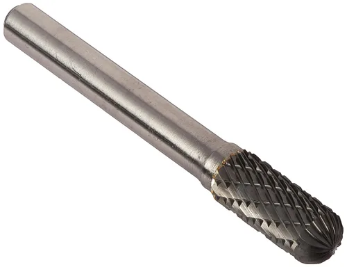 Vista 116 de Drill America SA-1 Rebaba de carburo/lima giratoria cilíndrica de doble corte para amoladora de troquel de 1/4" de diámetro x 5/8" de longitud