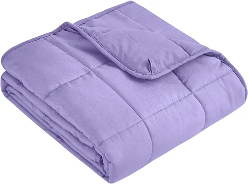 Vista 37 de Topcee Manta con peso (3 libras, 36 x 48 pulgadas), manta refrescante pesada para dormir, se aplica a 20-40 libras, manta suave y gruesa