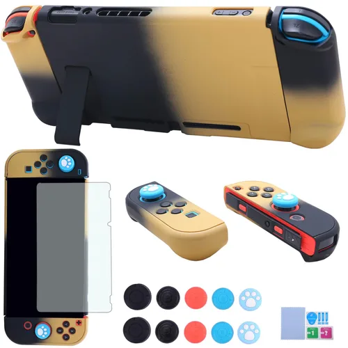 Vista 22 de COMCOOL Dockable Case for Nintendo Switch 3 in 1 Protective Cover Case for Nintendo Switch and Joy-Con Controller with Screen Protector and Thumb