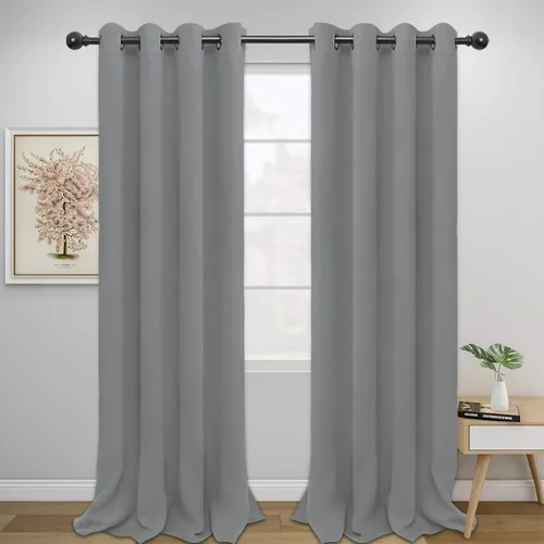 Vista 168 de Easy-Going - Cortinas opacas para dormitorio, aislamiento térmico sólido con ojales, cortinas de ventana para reducción de ruido, cortinas