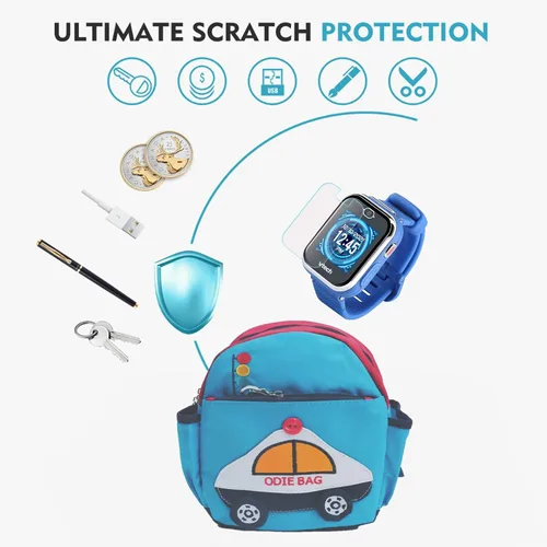 Vista 5 de xcivi Protector de pantalla de vidrio templado compatible con VTech Kidizoom Smartwatch DX3 (paquete de 2) Anti-scratch Dustproof Screen Guard