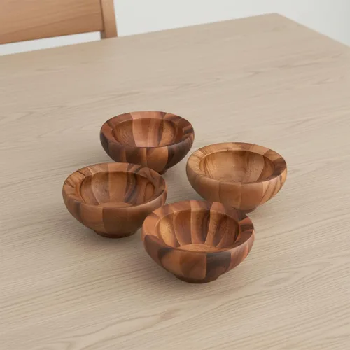 Vista 4 de Nambe Yaro Individual tazón para ensalada, Conjunto de 4