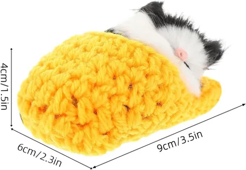 Vista 2 de Ciieeo Gato dormido en zapatilla de juguete con sonidos de maullidos mini gatito en decoración de zapatos para niños y niñas para fiestas de Navidad