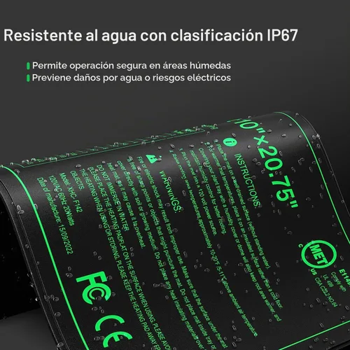 Vista 4 de VIVOSUN Alfombrilla térmica de plántulas de 10 x 20.75 pulgadas