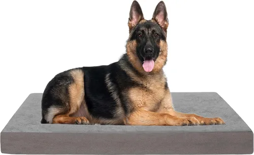 Vista 18 de Cama refrescante para perros grandes, cama ortopédica de espuma viscoelástica para mascotas con funda extraíble lavable, ideal para perros Rosa