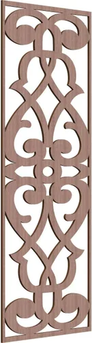 Vista 110 de 9 3/8"W x 24 3/8"H x 1/4"T Bellaire Decorativos Paneles de pared de madera calado, abedul