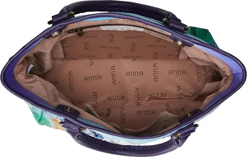 Vista 5 de Anna by Anuschka - Bolso de mano para mujer, de piel auténtica, grande, diseño clásico