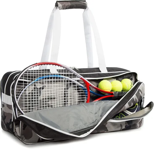 Vista 3 de K-Cliffs Bolsa de raqueta de tenis Nylon balístico de lujo Compartimento para zapatos