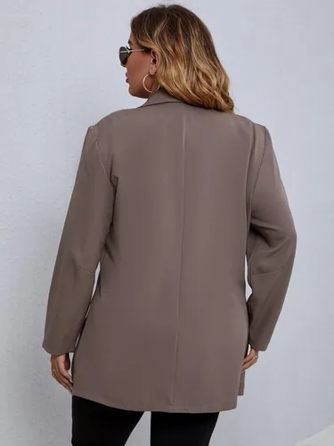 Vista 2 de WDIRARA Chaqueta de manga larga con botones en la parte delantera para mujer