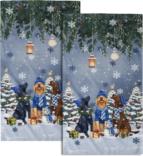 Vista 36 de Giwawa Juego de 2 toallas de mano vintage con diseño de oso y ciervo, diseño de alce y árbol, toalla de cara súper suave para baño, cocina, hombre