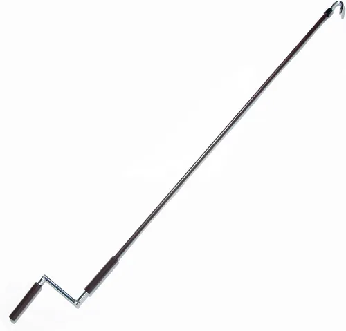 Vista 2 de UD - Repuesto universal para instalación de parasol en exteriores e interiores, accesorios para persianas enrollables (marrón, manivela)
