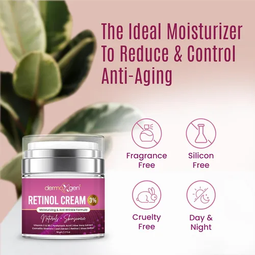 Vista 7 de Crema de retinol – 3% (porcentaje) crema de retinol para cara con ácido hialurónico – Crema facial antienvejecimiento para líneas finas y arrugas