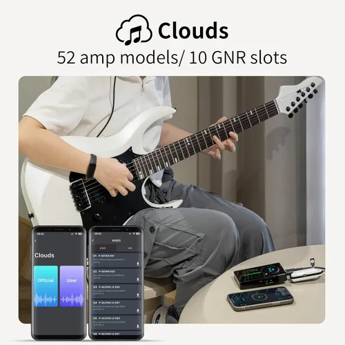 Vista 6 de MOOER Procesador de pedal multiefectos P2 con controlador de pedal inalámbrico F4