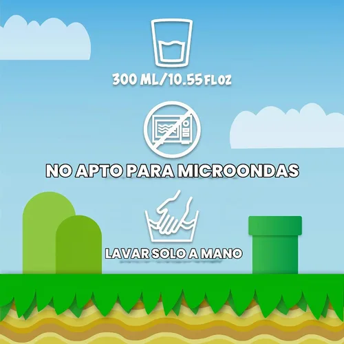Vista 4 de Taza de super Mario Bros Paladone, taza que cambia con calor, edición de coleccionistas