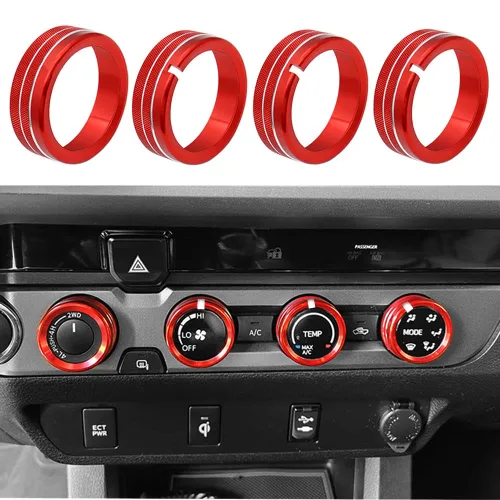 Vista 9 de Thor-Ind Cubierta de botón de CD de audio para interruptor de aire acondicionado, compatible con Toyota Tacoma 2016, 2017, 2018, 2019, 2020, 2021