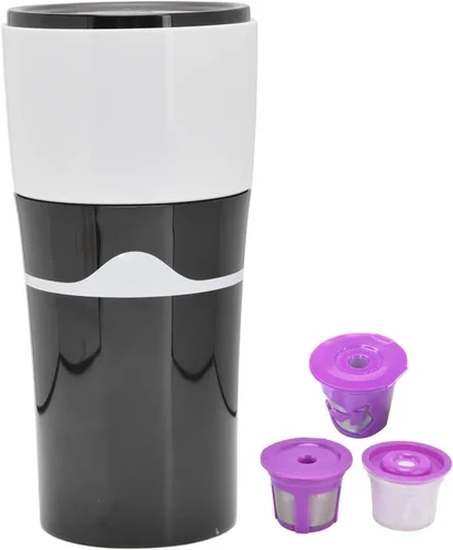 Vista 6 de Cafetera de goteo portátil para viajes, cafetera de goteo K Cup, máquina de café por goteo, cafetera portátil para viajes y campamento