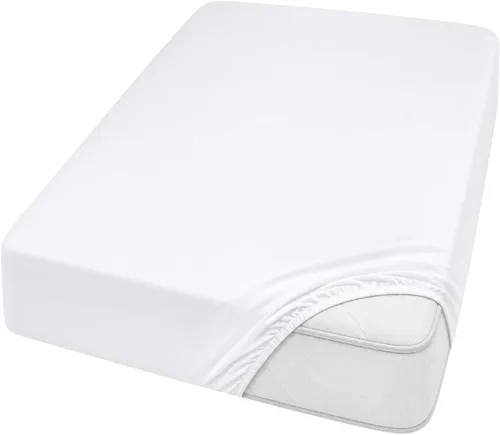 Vista 8 de Protector de colchón ajustable de tamaño individual, resistente al agua y al polvo, funda de poliéster silenciosa con falda elástica, lavable a