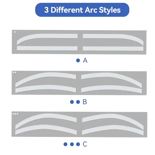 Vista 6 de 6 pares de calcomanías auxiliares de tatuaje de cejas, adhesivo desechable para cejas, regla de cejas, herramientas de ayuda de maquillaje para mujer