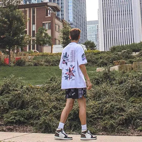 Vista 9 de BOOMLEMON Pantalones cortos de cachemira para hombre con estampado gráfico retro casual, pantalones cortos atléticos para gimnasio, baloncesto