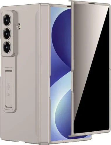 Vista 16 de Miimall - Funda para Samsung Galaxy Z Fold 4 con pantalla de privacidad, soporte ajustable integrado y protección magnética de bisagra, funda