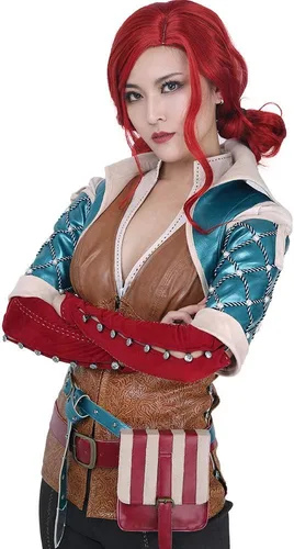 Vista 4 de miccostumes Disfraz de cosplay para mujer con guantes y cinturón