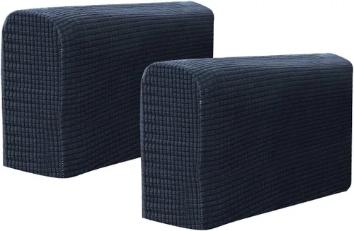 Vista 10 de RCFINE 2 fundas antideslizantes para reposabrazos de sofá, fundas elásticas para sillón, protector elástico para el hogar, oficina, sillón Beige