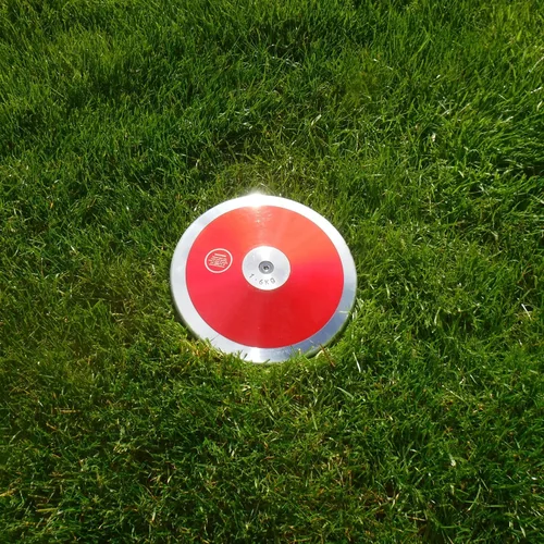 Vista 4 de RT Red Echo Discus 1.6k principiante 3.5 lbs Discus High School Discus Discus Discus 1.6k Boys Discus Track Discus. Lo mejor de su clase.