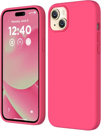 Vista 23 de Compatible con iPhone 15, funda de silicona líquida, funda protectora de cuerpo completo a prueba de golpes [forro de microfibra suave], funda Azul