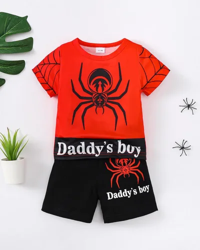Vista 61 de Conjunto de ropa de verano para bebé y niño, camiseta de manga corta de algodón, pantalones cortos de dinosaurios, conjunto de ropa para niño