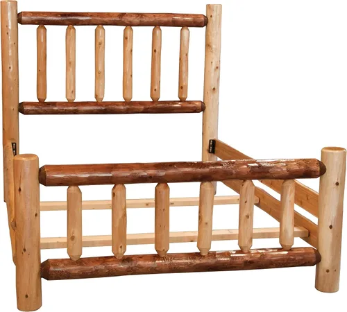 Vista 3 de Furniture Barn USA Aspen Log - Cama rústica doble