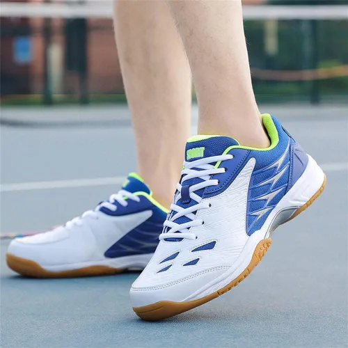 Vista 5 de GEXECEUSS Zapatos de bádminton para hombre y mujer, ligeros, antideslizantes, tenis de mesa, tenis de voleibol de pickleball de caña baja, tenis