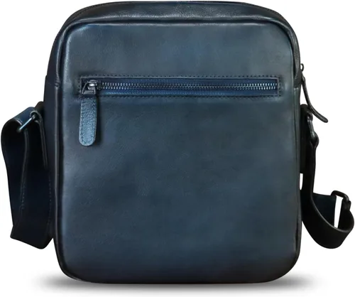Vista 3 de IVTG Bolso de mensajero de cuero genuino para hombre, bolso de hombro, bolso de hombro casual, mochila de trabajo y negocios