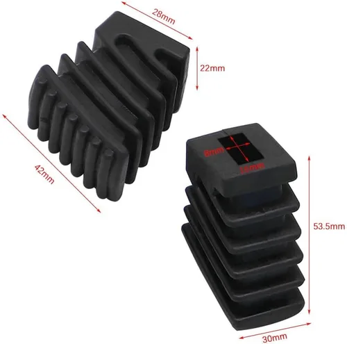 Vista 2 de Paquete de 3 protectores de patas de goma para piezas de percusión (grande, A)