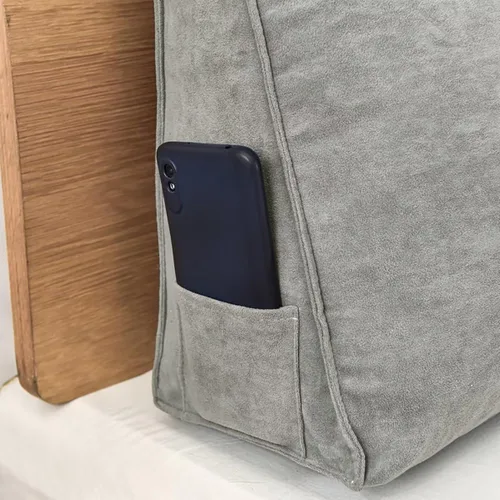 Vista 5 de Cabecera triangular grande con respaldo de cuña y respaldo de posicionamiento, almohadas de lectura, almohadas de cuña para cama de día, litera