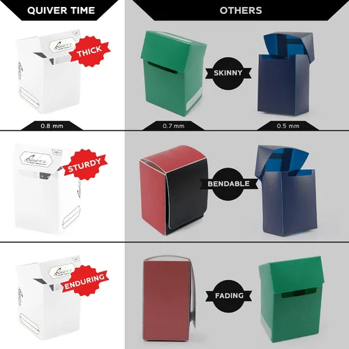 Vista 4 de Quiver Time Paquete de cartas coleccionables blancas para cartas coleccionables y fundas para cartas, compatible con Magic: The Gathering Cards