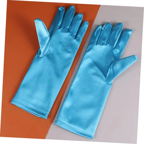 Vista 7 de Juego de 3 pares de manos de satén para niños, guantes de princesa de satén para niños, guantes de princesa blancos para niños, recuerdos