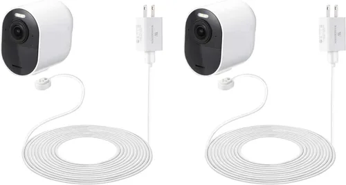 Vista 11 de Wasserstein - Cable de carga exterior resistente a la intemperie de 6 pies/1.8m con adaptador de carga rápida compatible con Arlo Ultra/Ultra 2/Pro